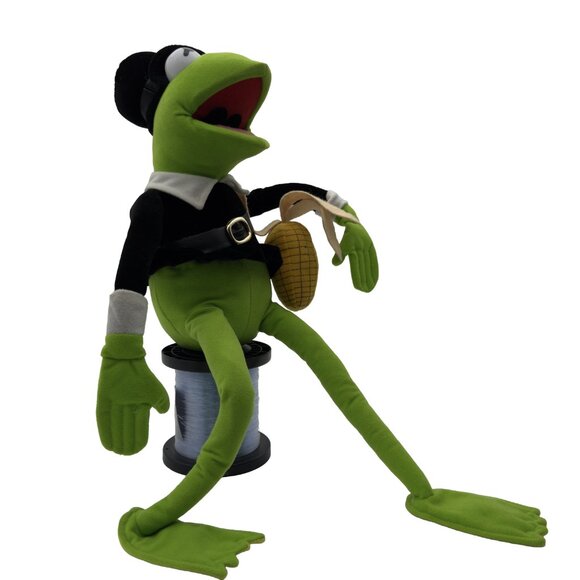 Vintage Jim Henson “Chelsea” Kermit Frog Plush Puppet 20″ Green Soft Toy Sampler - Picture 3 of 10